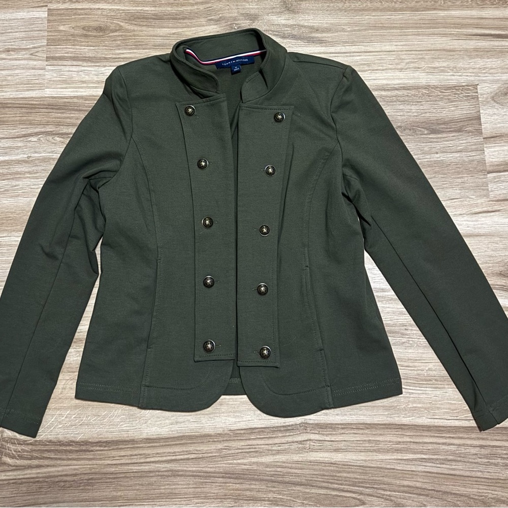 Tommy Hilfiger Olive Double-Breasted Blazer